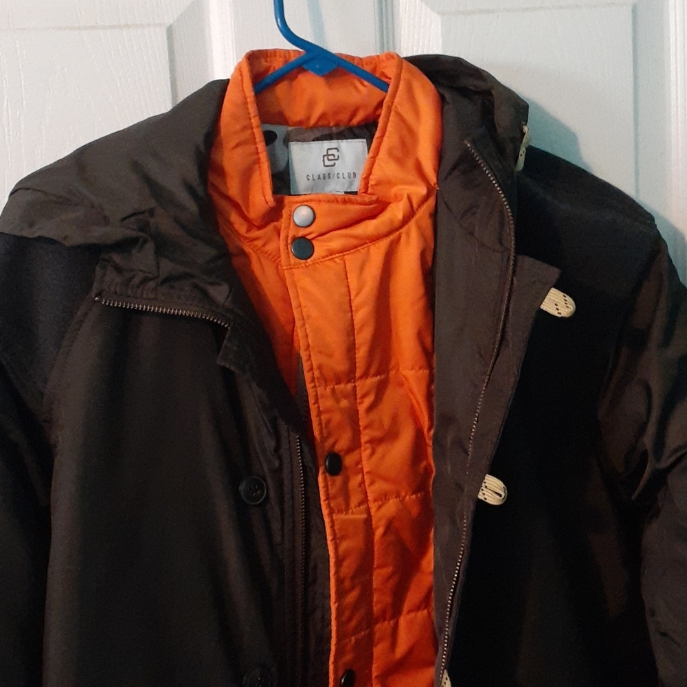 Orange and army green Jacket